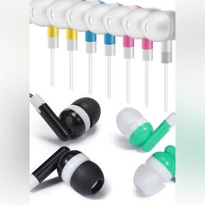 New Set of 5 random colored wired kids computer earbuds headphone set 3.5mm jack